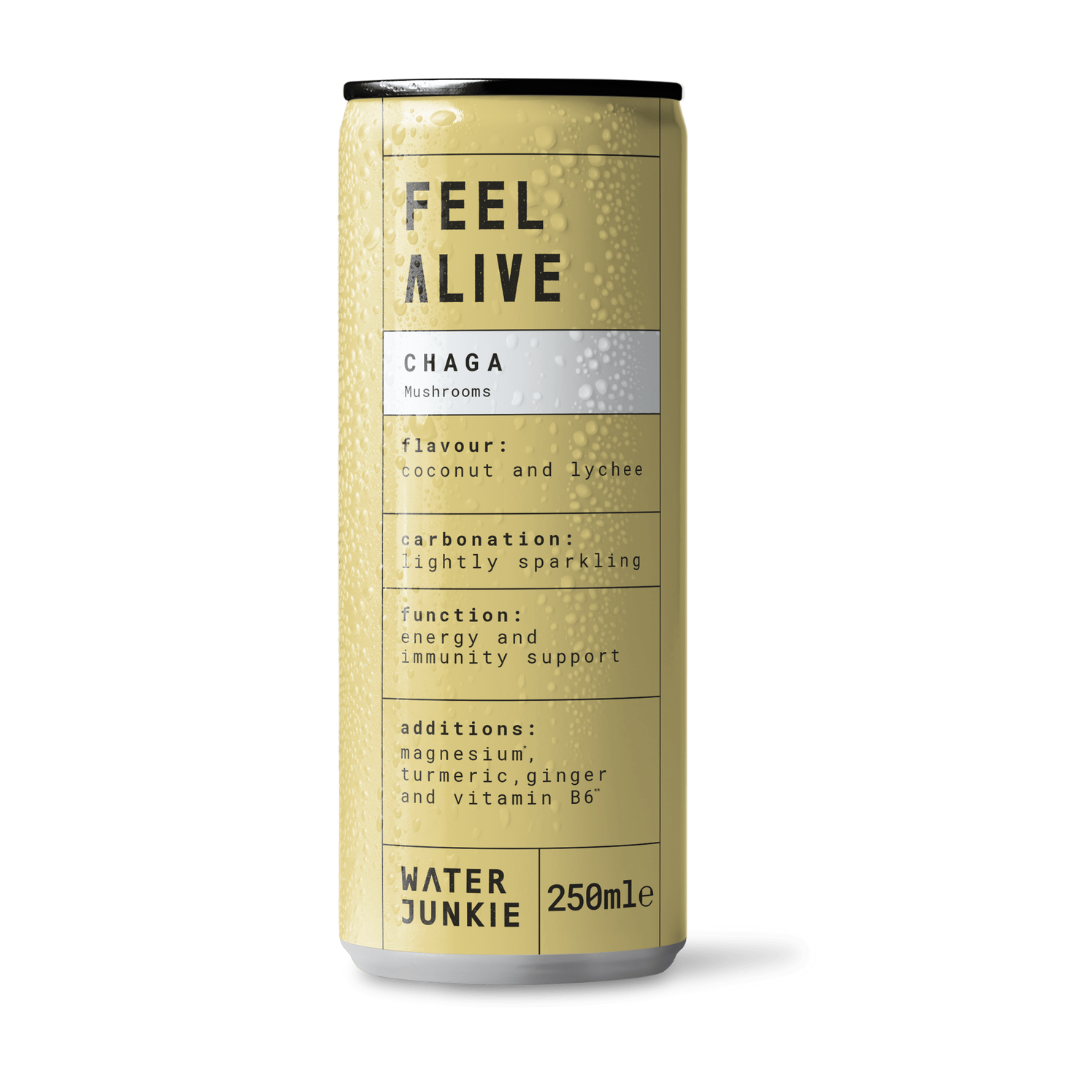 Coconut & Lychee Sparkling Chaga Mushroom Drink 4 Pack